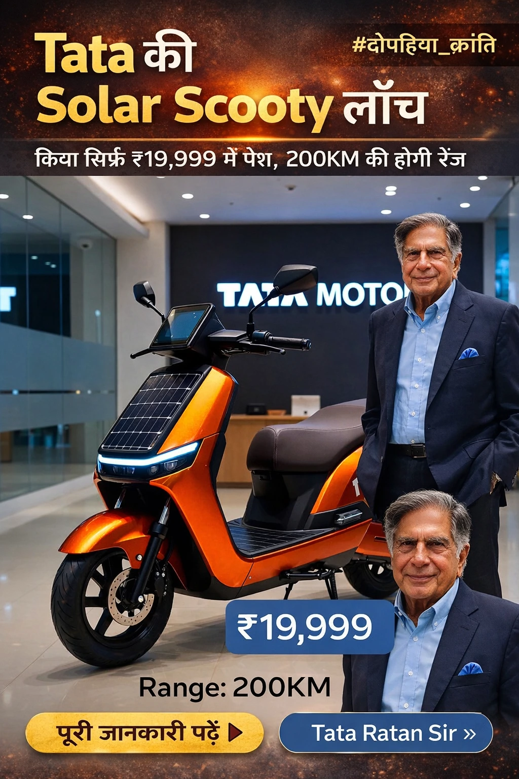 Tata Solar Scooty और Tata Motors Scooter & Motorcycle: दो पहियों पर मचाने आ रही है क्रांति