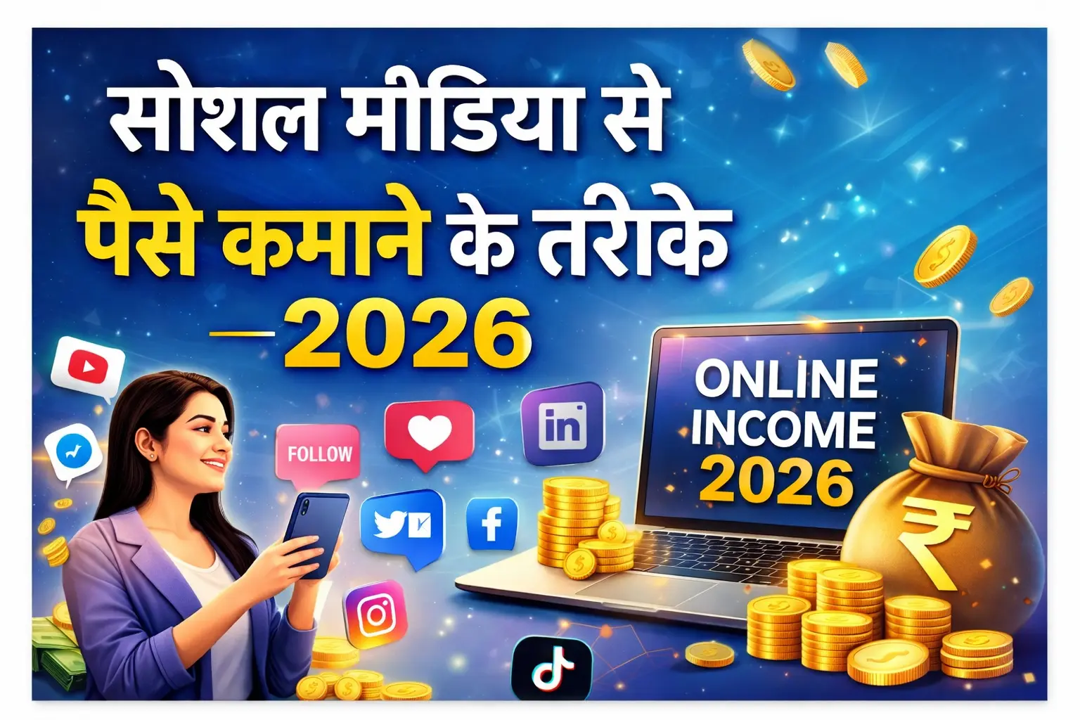2026 में सोशल मीडिया से पैसे कैसे कमाएँ
