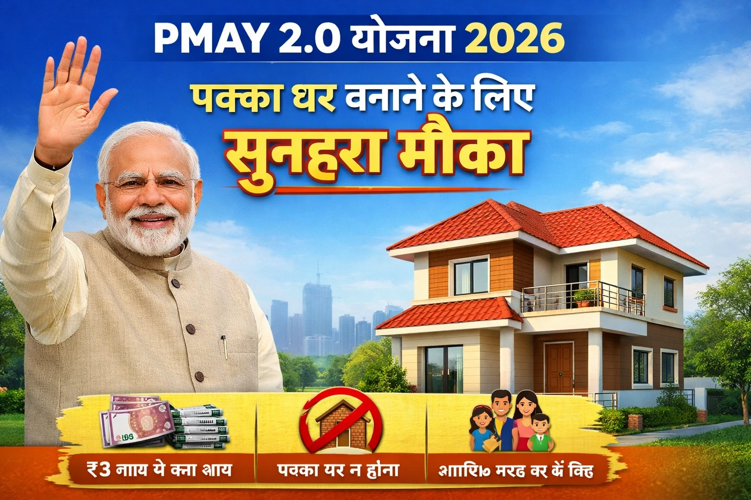 PMAY 2.0 योजना 2026- पक्का घर बनाने के लिए सुनहरा मौका